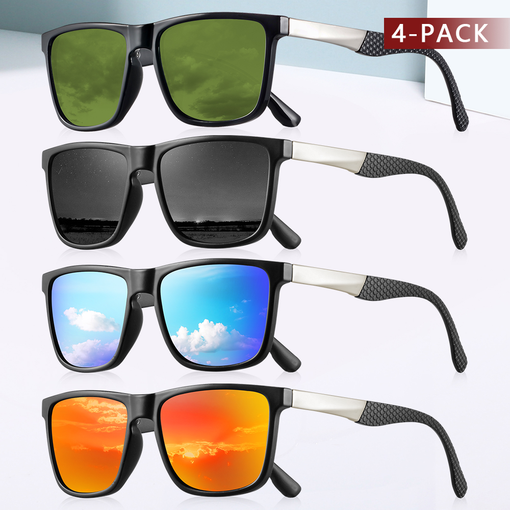Fishing Sunglasses Polarized - CRIXALIS 4 pièces lunettes de soleil