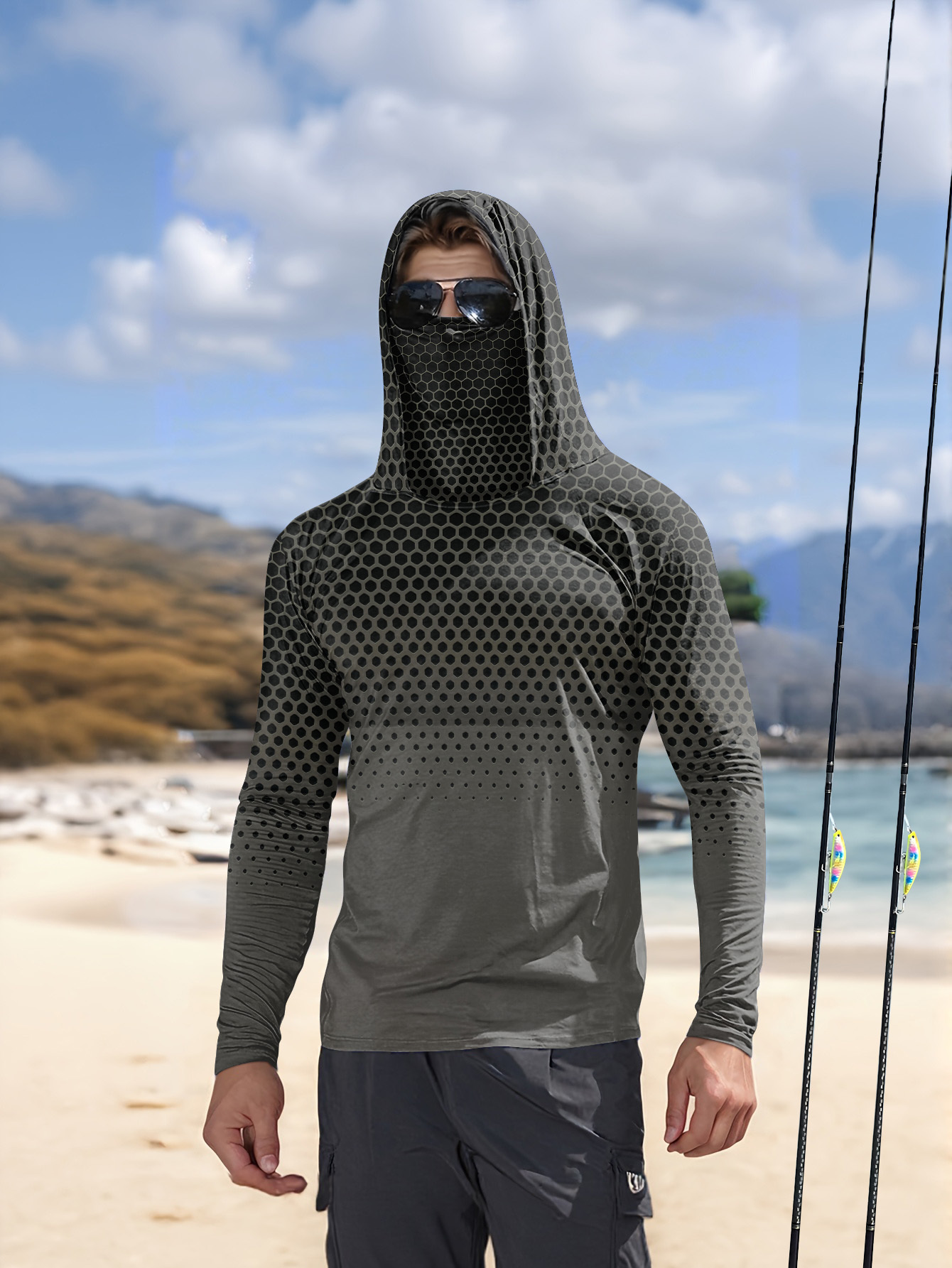 Sweat à capuche de pêche pour  - Fishing Mask Sun Protection avis et prix